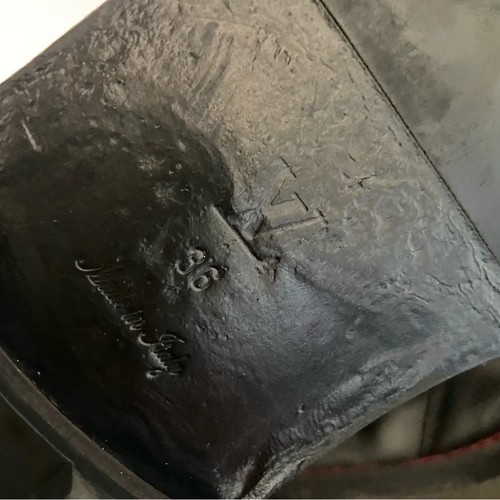 LOUIS VUITTON Leather Lace Up Combat Boots Ankle Booties - Picture 16 of 16